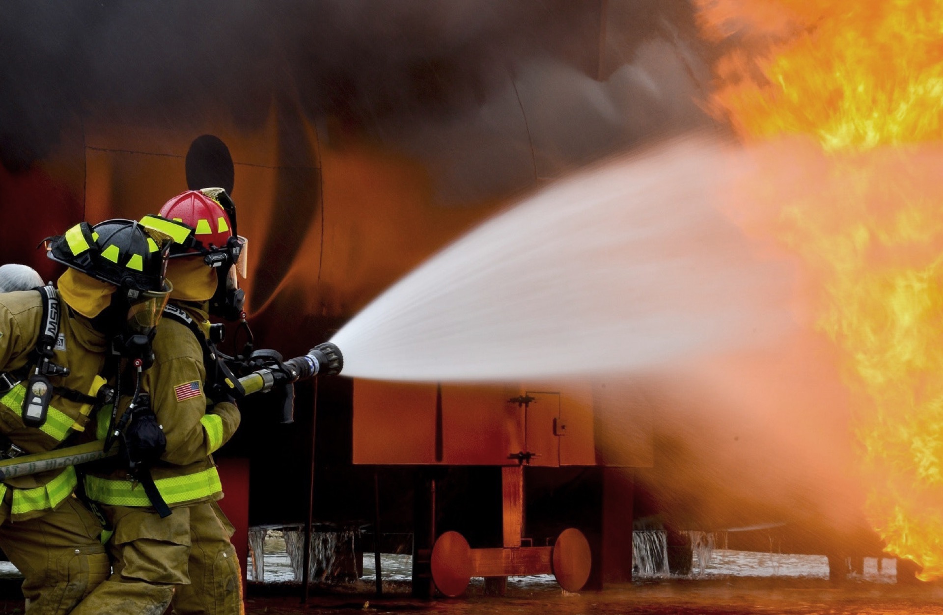 Firefighter on the job